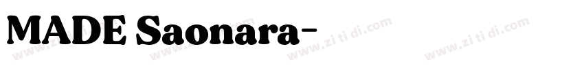 MADE Saonara字体转换